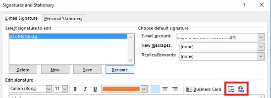Cách chèn ảnh vào chữ ký trong Outlook