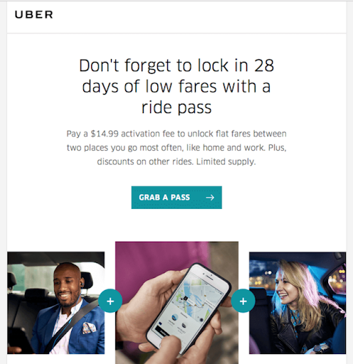 Uber email marketing